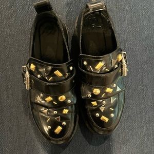 Alexander McQueen embellished loafers . Size
